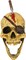 Tree Buddees Creepy Pirate Skull Tree Topper for Christmas or Halloween Trees - Large 10"